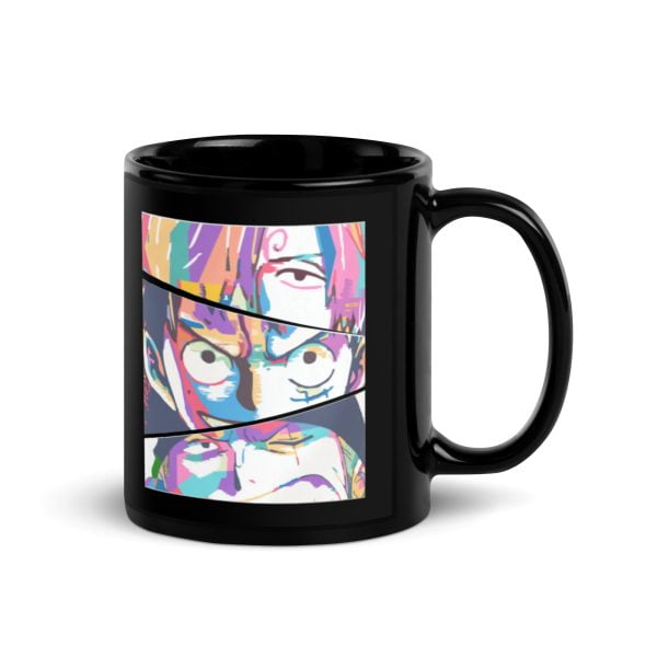 Anime Graphic Black Glossy Mug