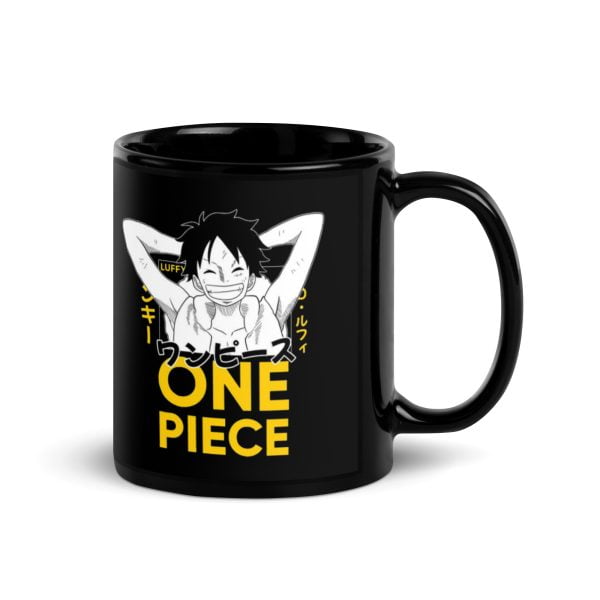 One Piece Luffy Funny Classic Black Glossy Mug