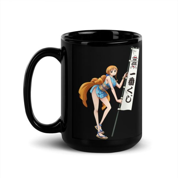 One Piece Nami Classic Black Glossy Mug
