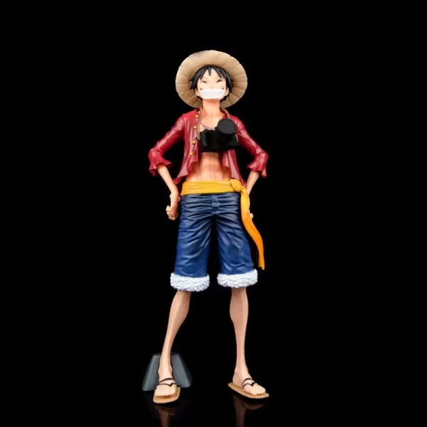One Piece Action Figure Anime Figure Face Swap Straw Hat Camera Luffy