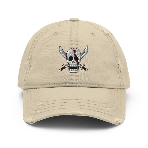 One Piece Red Hair Pirate Distressed Dad Hat