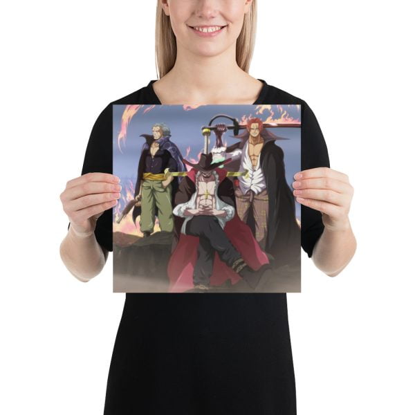 One Piece Shanks Mihawk Backman Poster