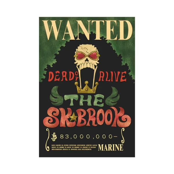 One Piece Brook Wanted Poster