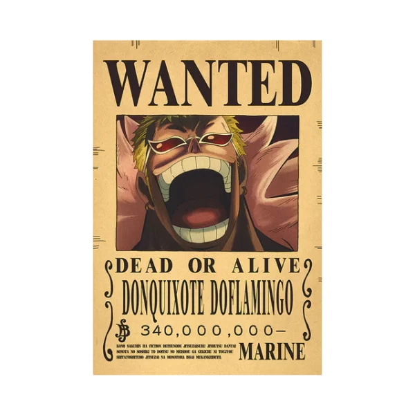 One Piece Donquixote Doflamingo Wanted Poster
