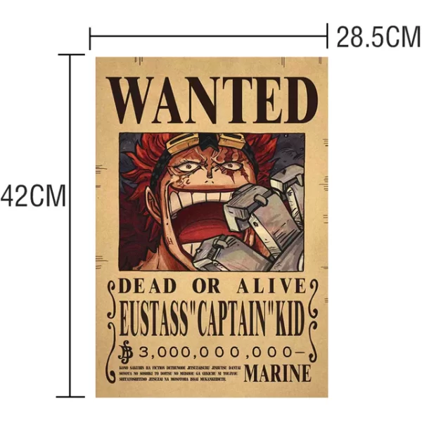 One Piece Eustass Captain Kid Wanted Poster