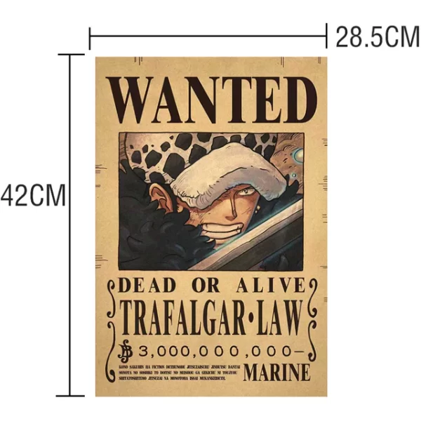 One Piece Trafalgar Law Wanted Poster