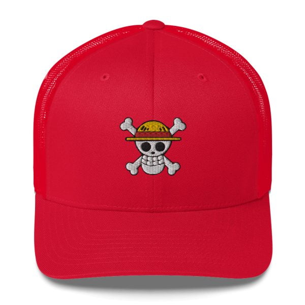 One Piece Straw Hat Pirate Trucker Cap
