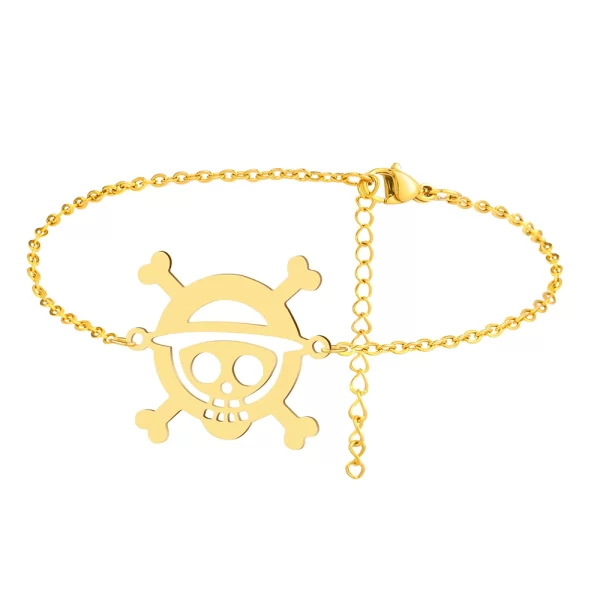 Stainless Steel Bracelets Anime Cartoon Pirate Pendant Chains Fashion